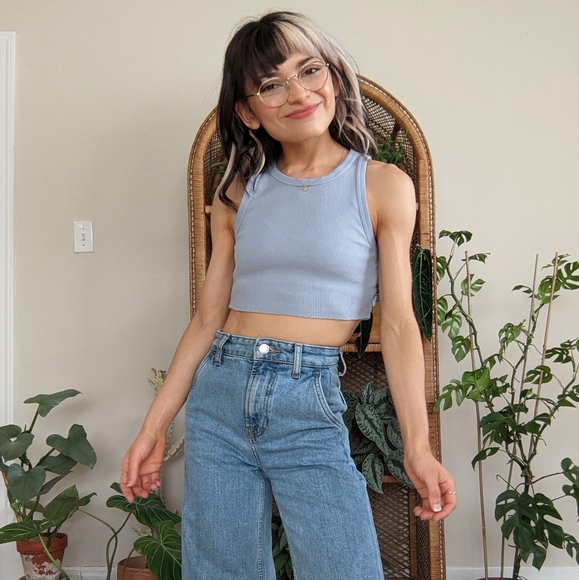 Aritzia Tops - Aritzia Tna Ribbed Cropped Racer Tank